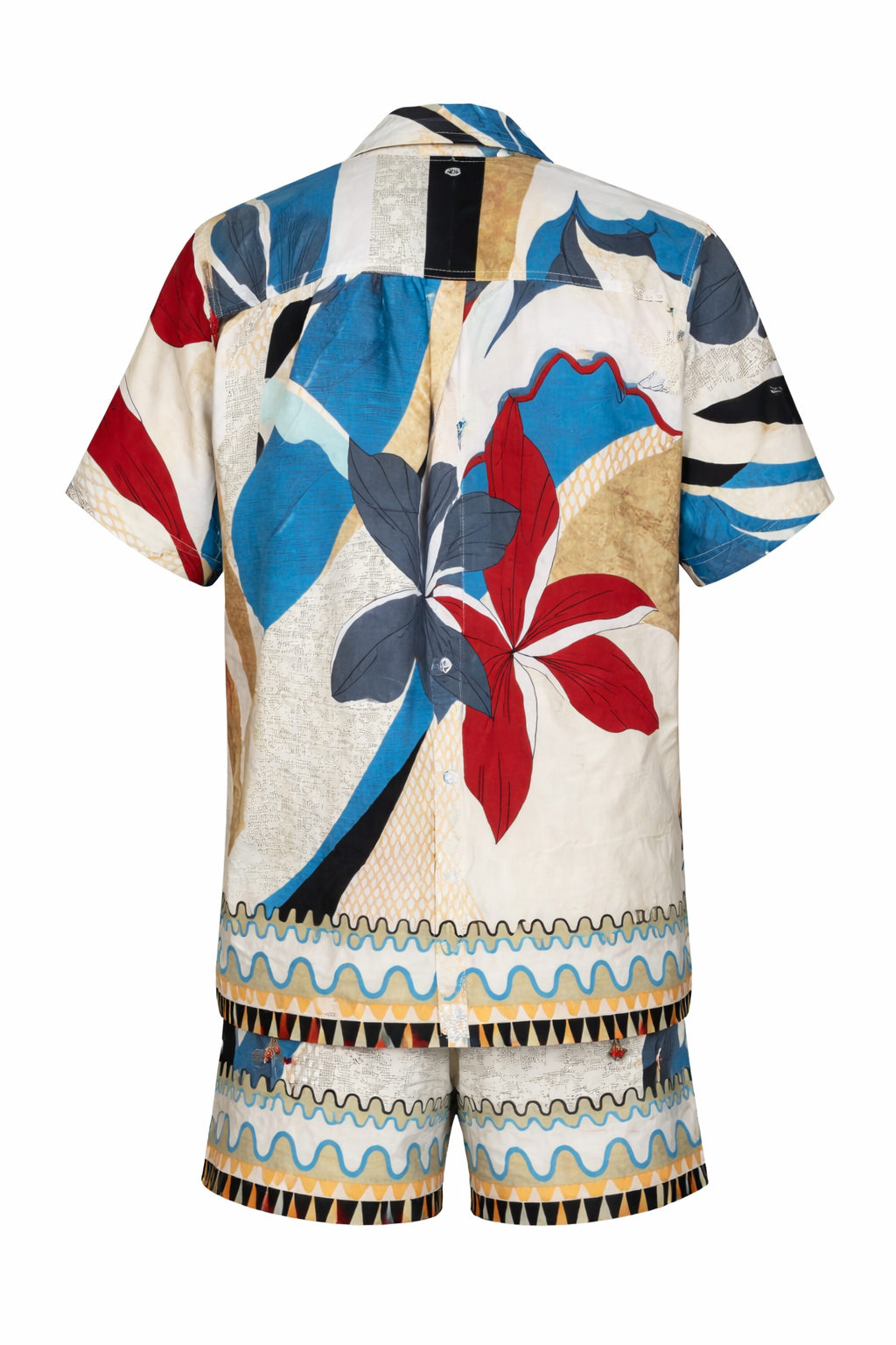 Conjunto saíRa Cattleya: Camisa + Bermuda em viscose vegana